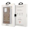 Чехол Guess Flower pattern Hard +Hand cord для iPhone 13 Pro, золотой
