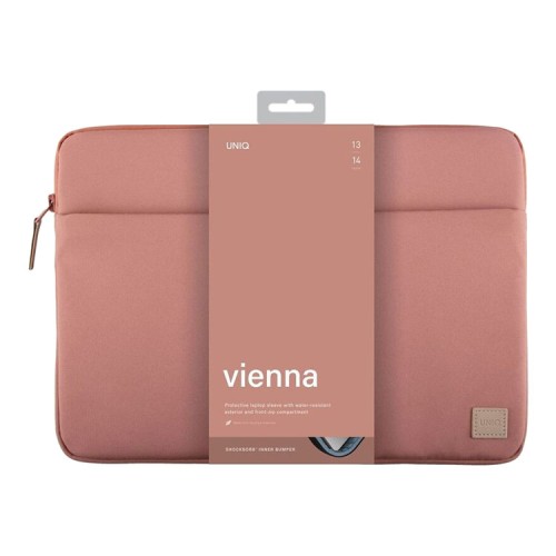 Uniq для ноутбуков 14" чехол Vienna RPET fabric Laptop sleeve (ShockSorb) Peach Pink