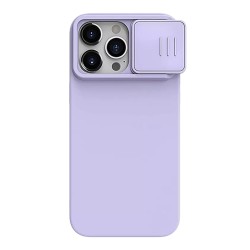 Nillkin для iPhone 15 Pro Max чехол CamShield Silky Silicone Misty Purple