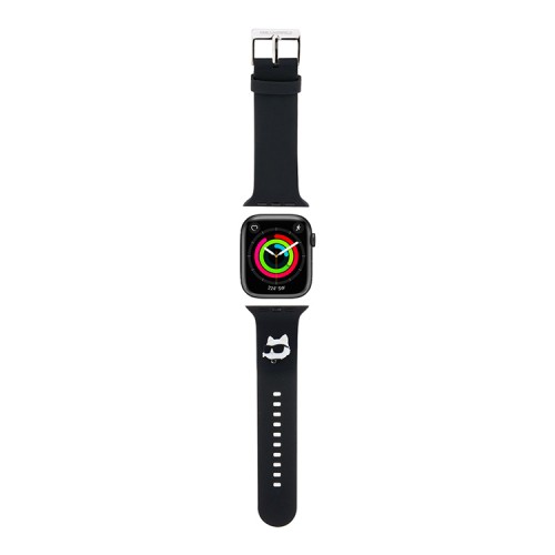 Karl Lagerfeld для Apple Watch 42-41-40 mm ремешок 3D Rubber NFT Choupette head Black