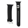 Karl Lagerfeld для Apple Watch 42-41-40 mm ремешок 3D Rubber NFT Choupette head Black