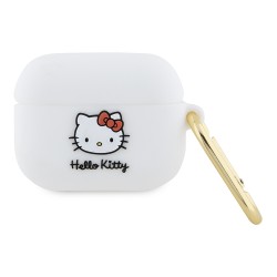 Hello Kitty для Airpods Pro чехол Liquid silicone 3D Rubber Kitty Head White