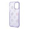 Guess для iPhone 14 Pro чехол PC/TPU Peony glitter Electroplated camera Hard Lilac