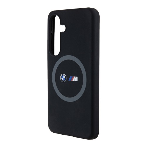 BMW для Galaxy S24+ чехол M-Collection Liquid silicone Laser Ring Hard Black (MagSafe)
