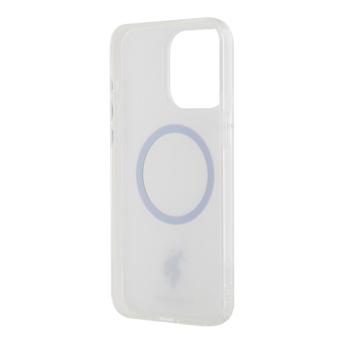 U.S. Polo для iPhone 15 Pro Max чехол PC/TPU Double Horse logo with Ring Hard White (MagSafe)