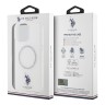U.S. Polo для iPhone 15 Pro Max чехол PC/TPU Double Horse logo with Ring Hard White (MagSafe)