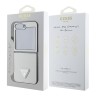 Guess для Galaxy Z Flip 6 чехол PU Grained leather Triangle metal logo Beige