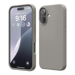 Elago для iPhone 16 чехол Soft silicone (Liquid) Medium Grey