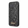 Guess PU Python Metal logo Hard для 12 Pro Max, черный GUHCP12LPUSNSMLBK