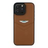 Aston Martin для iPhone 16 Pro Max чехол Leather Victory Design Hard Camel