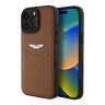 Aston Martin для iPhone 16 Pro Max чехол Leather Victory Design Hard Camel