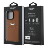 Aston Martin для iPhone 16 Pro Max чехол Leather Victory Design Hard Camel