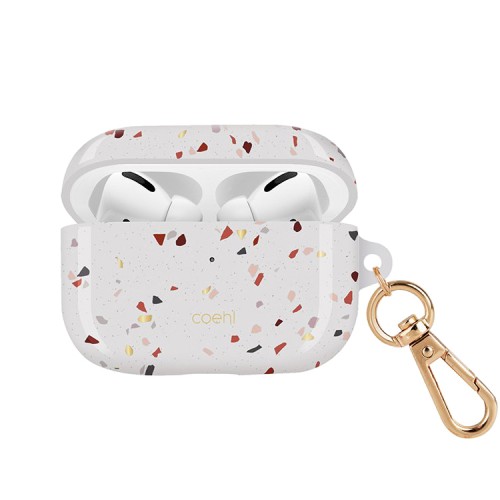 Чехол Uniq Coehl Terrazzo для AirPods Pro, белый