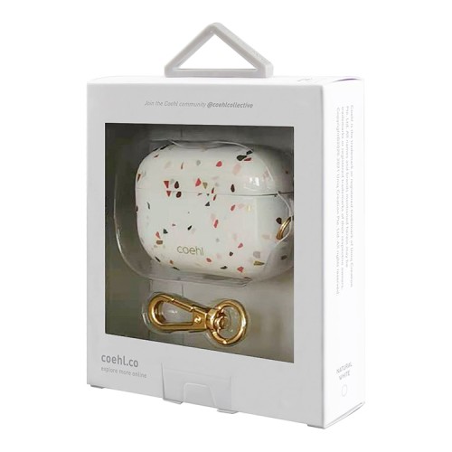 Чехол Uniq Coehl Terrazzo для AirPods Pro, белый