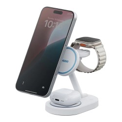 Energea Беспроводное СЗУ Bazic GoMag Station 2, 3-in-1 (with Apple watch charger) Qi2 22.5W White