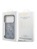 Guess для iPhone 17 Pro чехол PU 4G Big metal logo Gold camera Hard Blue