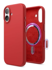 Elago для iPhone 17 чехол Magnetic Silicone Red (MagSafe)