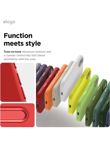Elago для iPhone 17 чехол Magnetic Silicone Red (MagSafe)
