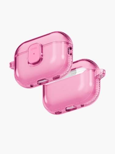 Uniq для Airpods Pro 3 чехол Glase PRO TPU Lock case Candy Pink