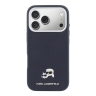 Karl Lagerfeld для iPhone 17 Pro Max чехол PU Saffiano FW NFT Karl&Choupette metal&Cam Blue (MagSafe)