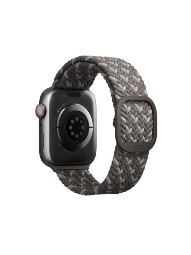Ремешок Uniq ASPEN Design Strap Braided для Apple Watch 49-46-45-44 мм, серый (Pebble grey)