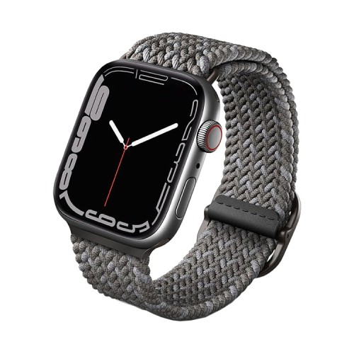 Ремешок Uniq ASPEN Design Strap Braided для Apple Watch 49-46-45-44 мм, серый (Pebble grey)