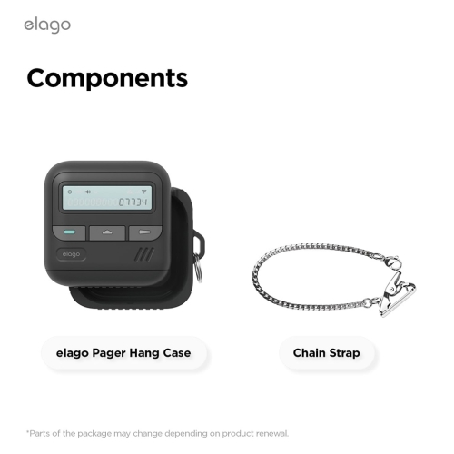Elago для Galaxy Buds 4/4 Pro чехол Unique Pager Hang case Black