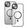 Чехол Baseus Frame Magnetic case +Tempered glass для iPhone 14, черная рамка