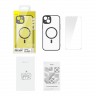 Чехол Baseus Frame Magnetic case +Tempered glass для iPhone 14, черная рамка