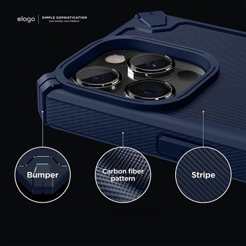 Чехол Elago ARMOR Silicone case для iPhone 14 Pro, синий