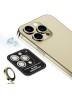 BLUEO Camera Lens PVD stainless steel для камеры iPhone 14 Pro | 14 Pro Max, Gold (3 шт +installer)