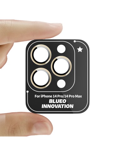 BLUEO Camera Lens PVD stainless steel для камеры iPhone 14 Pro | 14 Pro Max, Gold (3 шт +installer)