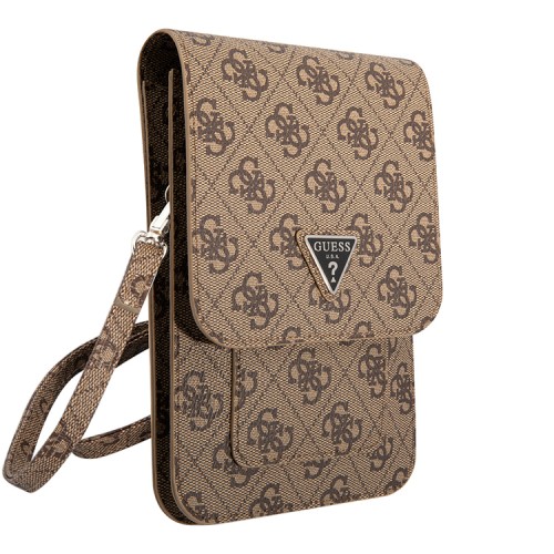 Сумка Guess Wallet Bag 4G Big with Triangle logo для смартфонов, коричневая