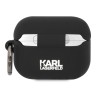 Чехол Lagerfeld Silicone case with ring NFT 3D Choupette для Airpods Pro, черный