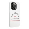 Чехол Lagerfeld Liquid silicone RSG logo Hard для iPhone 14 Pro Max, белый (MagSafe)
