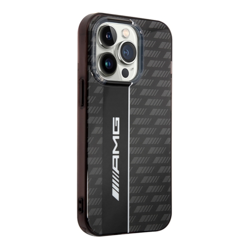Чехол AMG Double layer Carbon pattern для iPhone 14 Pro, черный