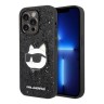 Чехол Lagerfeld Solid glitter NFT Choupette Hard для iPhone 14 Pro Max, черный