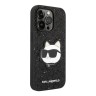 Чехол Lagerfeld Solid glitter NFT Choupette Hard для iPhone 14 Pro Max, черный
