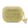Чехол Guess Diamond Rhinestone with Triangle charm для Airpods Pro, золотой