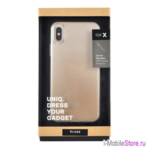 Чехол Uniq Glase для iPhone X/XS, прозрачный