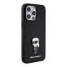 Lagerfeld для iPhone 15 Pro чехол Fixed glitters NFT Karl Ikonik Metal pin Hard Black