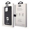 Lagerfeld для iPhone 15 Pro чехол Fixed glitters NFT Karl Ikonik Metal pin Hard Black