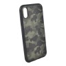 TORIA для iPhone X/XS чехол Камуляж кожаный, черный/хаки