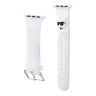 Karl Lagerfeld для Apple Watch 42-41-40 mm ремешок 3D Rubber NFT Choupette head White