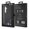 BMW для Galaxy S24+ чехол PU-кожа Carbon Tricolor Metal logo черный (MagSafe)