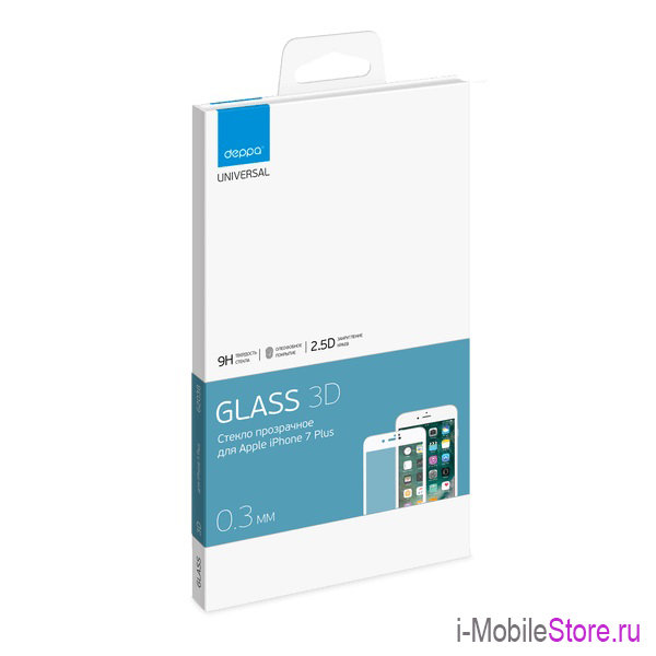 Deppa 3D для iPhone 7 Plus/8 Plus, белая рамка 62038