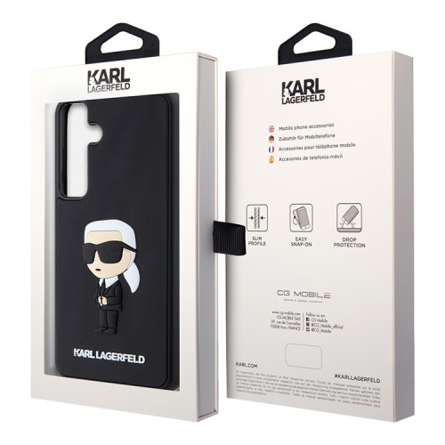 Karl Lagerfeld для Galaxy S24+ чехол 3D Rubber NFT Karl Ikonik Hard Black
