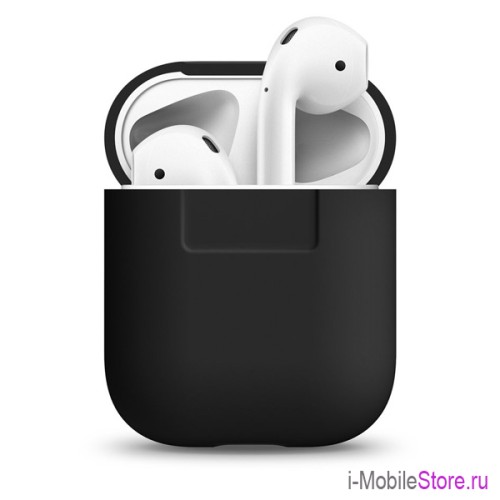 Чехол Elago Silicone case для AirPods 1/2, Dark Grey