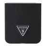Guess для Galaxy Z Flip 6 чехол PU Grained leather Triangle metal logo Black