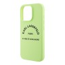 Karl Lagerfeld для iPhone 16 Pro Max чехол Liquid silicone RSG logo Green